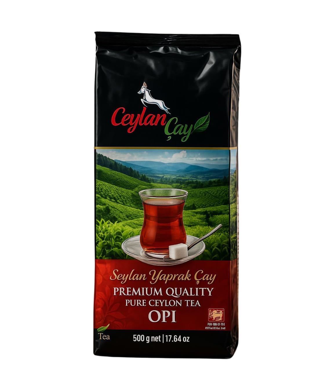 Ceylan Cay Earl Grey Black Tea Loose Leaf, Premium Quality Pure Ceylon Tea, 500 Gr (OP 1), 2.762 L
