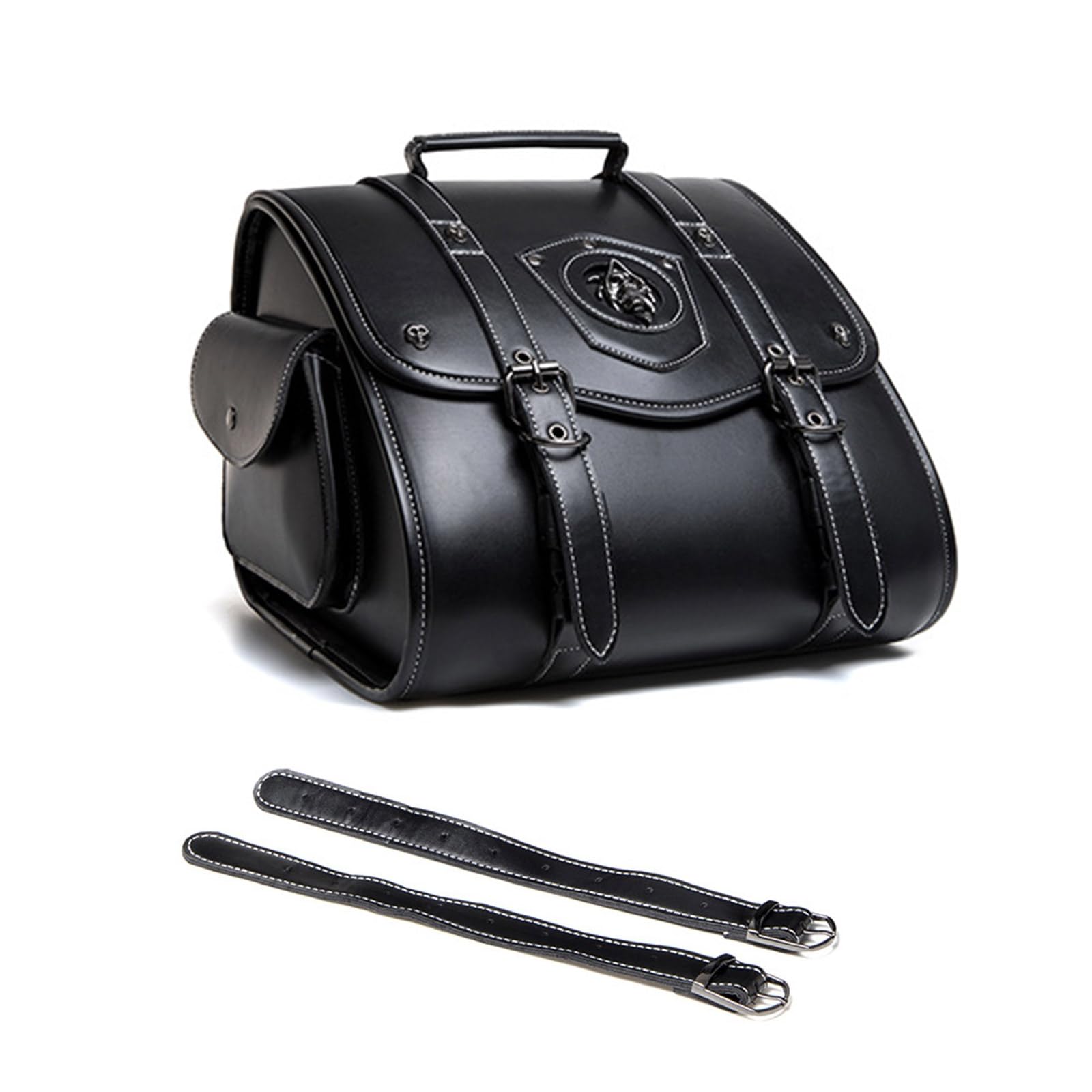Sac à outils de moto Style rétro Sacoche de selle imperméable en cuir Sac de voyage Sac de selle
