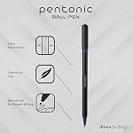 Pentonic Ballpoint Pens, 25-Pack, Assorted Ink Colors (Black, Blue, Red), 0.7mm Fine Point, Smooth Writing for Journaling, Note-Taking & Office Use, Smear-Resistant Ink, Lightweight Design