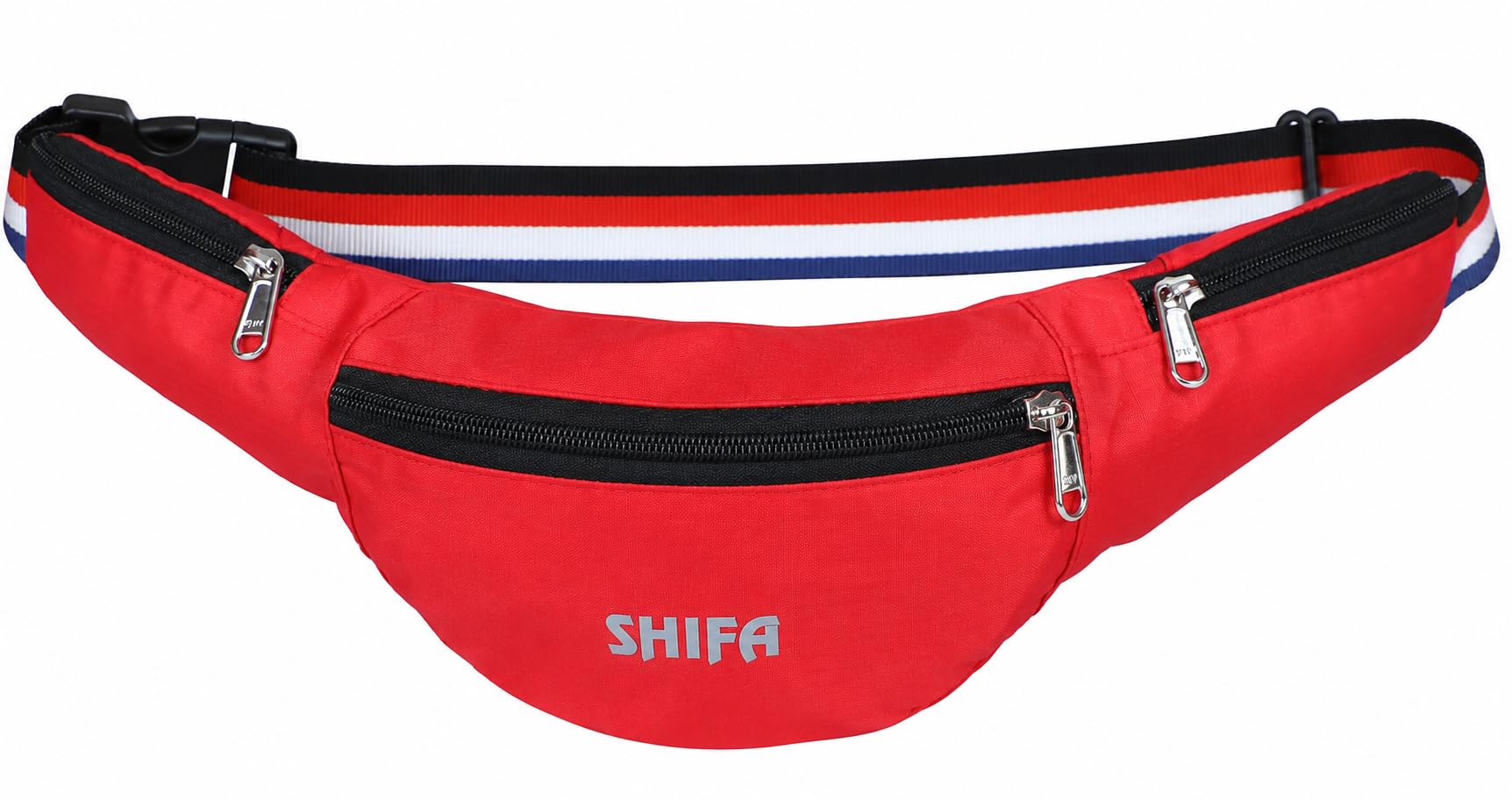 Stylish Multi Purpose Waist Bag for Men and Women | Durable Pu Leather Fanny Pack | Adjustable Belt Bag for Travel Running Hiking and Outdoor Activities (Red)-image-46