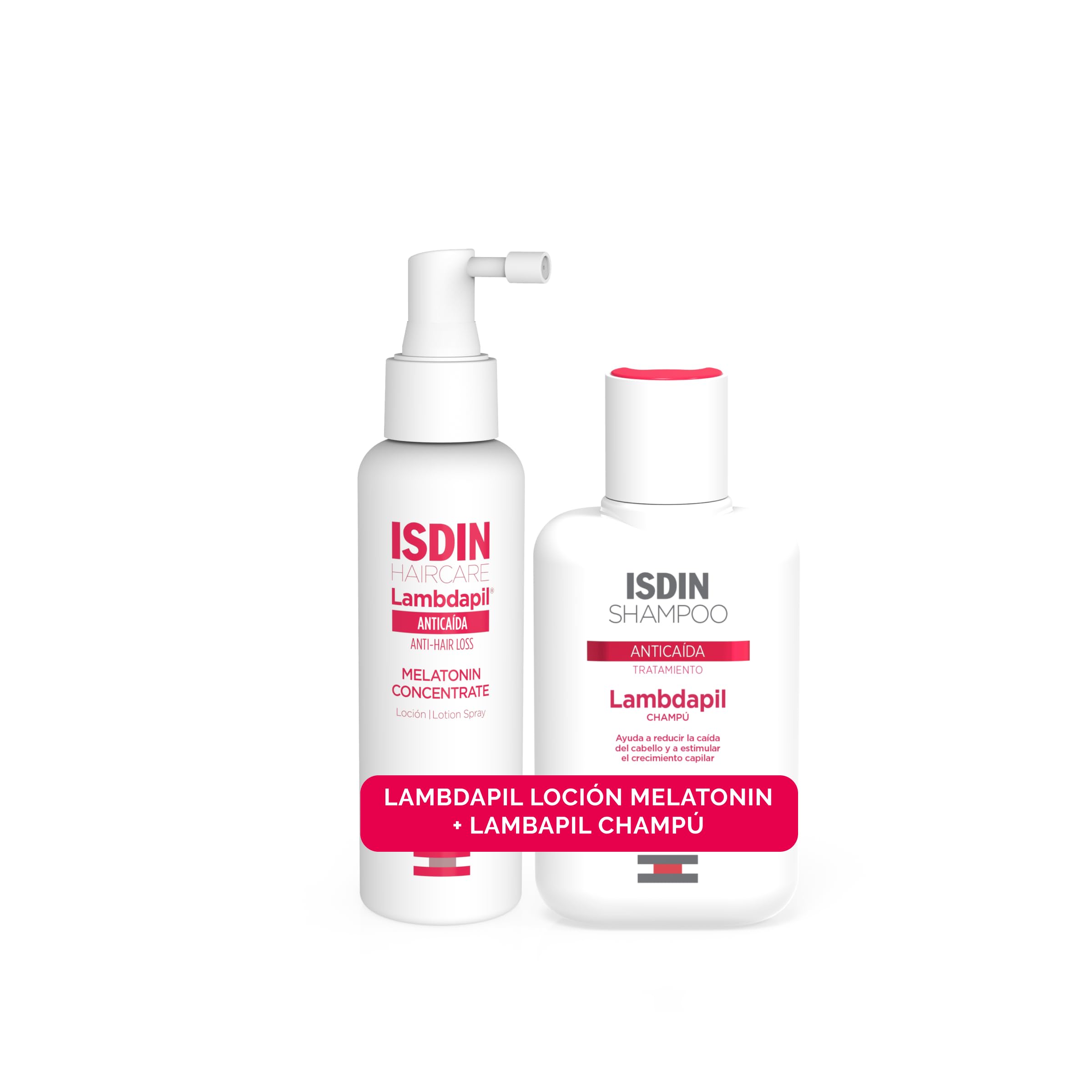 ISDIN Lambdapil Anticaída Loción, Loción con Melatonina para reforzar y reducir la caída del pelo, Refuerza tu Cabello Mientras Duermes, 100 ml