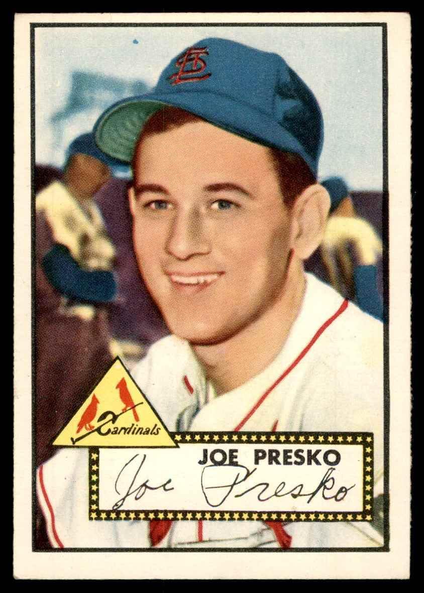 1952 Topps #220 Joe Presko St. Louis Cardinals (Baseball Card) VG/EX Cardinals