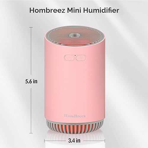 Miniatura 2 de Mini humidificador, humidificador de niebla fría de 10.8 fl oz con luz LED, 2 modos de niebla y apagado automático, portátil para bebé, dormitorio,