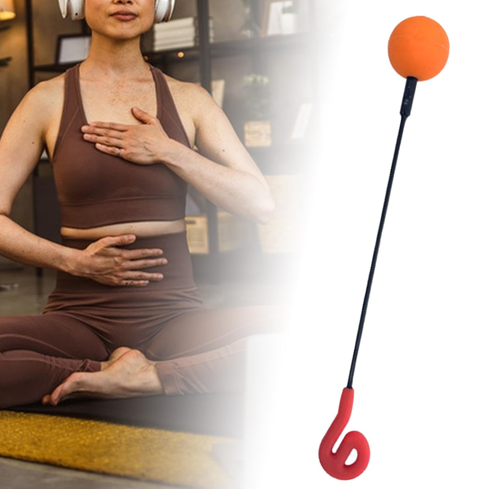 Friction Gong Mallet Gong Resonant Mallet Drum Stick con cabeza de bola de goma para un sonido increíble, PC 1