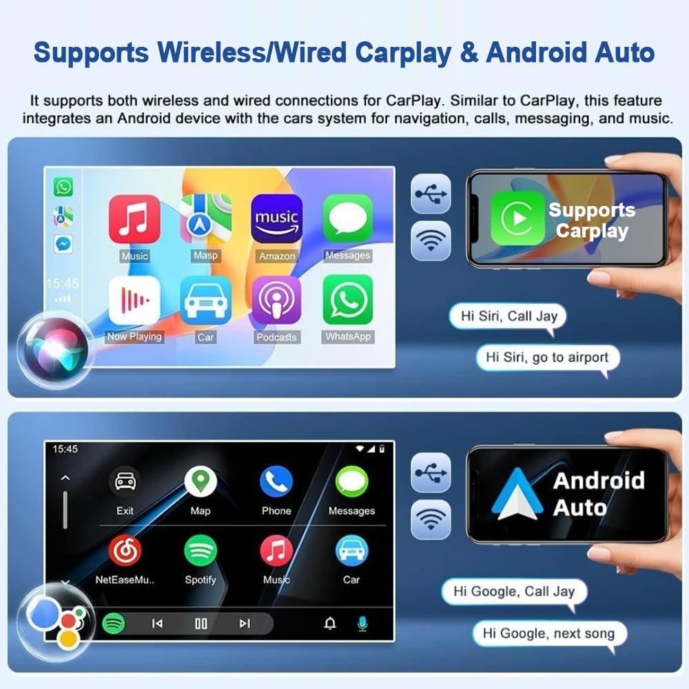 4+64G Radio samochodowe do Honda CRV 2007 2008 2009 2010 2011 with kabellosem Carplay Android Head Unit Radio 7"Touchscreen 2 Din Radio Android 14 GPS Navi Bluetooth FM/RDS Kamera cofania