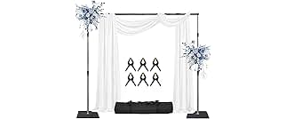 Heavy Backdrop Stand Kit, 10x8(W*H) ft Adjustable Photographic Background Stand Support System Kit, Suitable for Professional Photography, Wedding, Family Celebration, Party, Birthday
Heavy Backdrop Stand Kit, 10x8(W*H) ft Adjustable Photographic Background Stand Support System Kit, S…