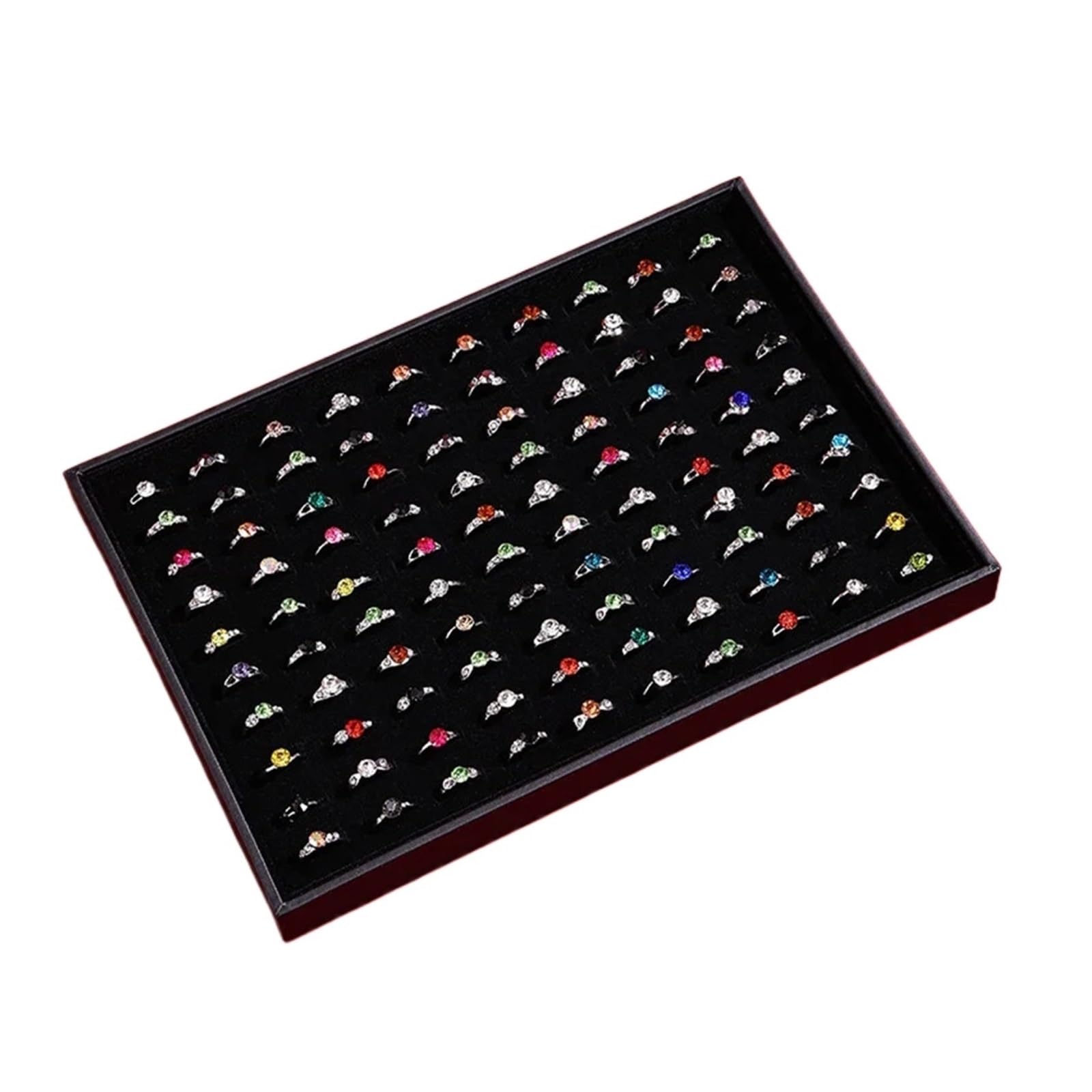 ZNJAMN 1pcs Ring Display Tray, Jewelry Organizer For Store Window for Ring(Black)