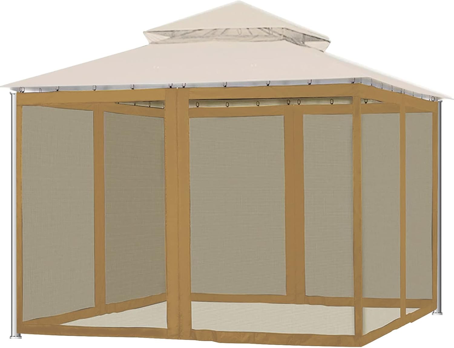 Mosquito Net with Zipper for Universal Outdoor, Gazebo Mosquito Netting, Replacement Screen