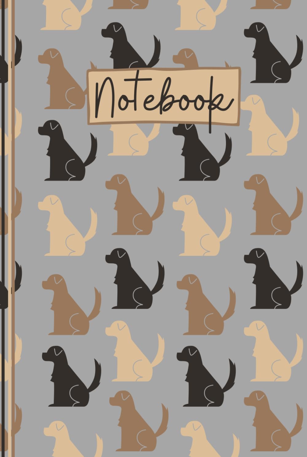 Labrador Notebook: Cute Labrador Hardback Lined Journal, The Perfect Novelty Labrador Gift for a Dog Lover or Pet Owner - Grey