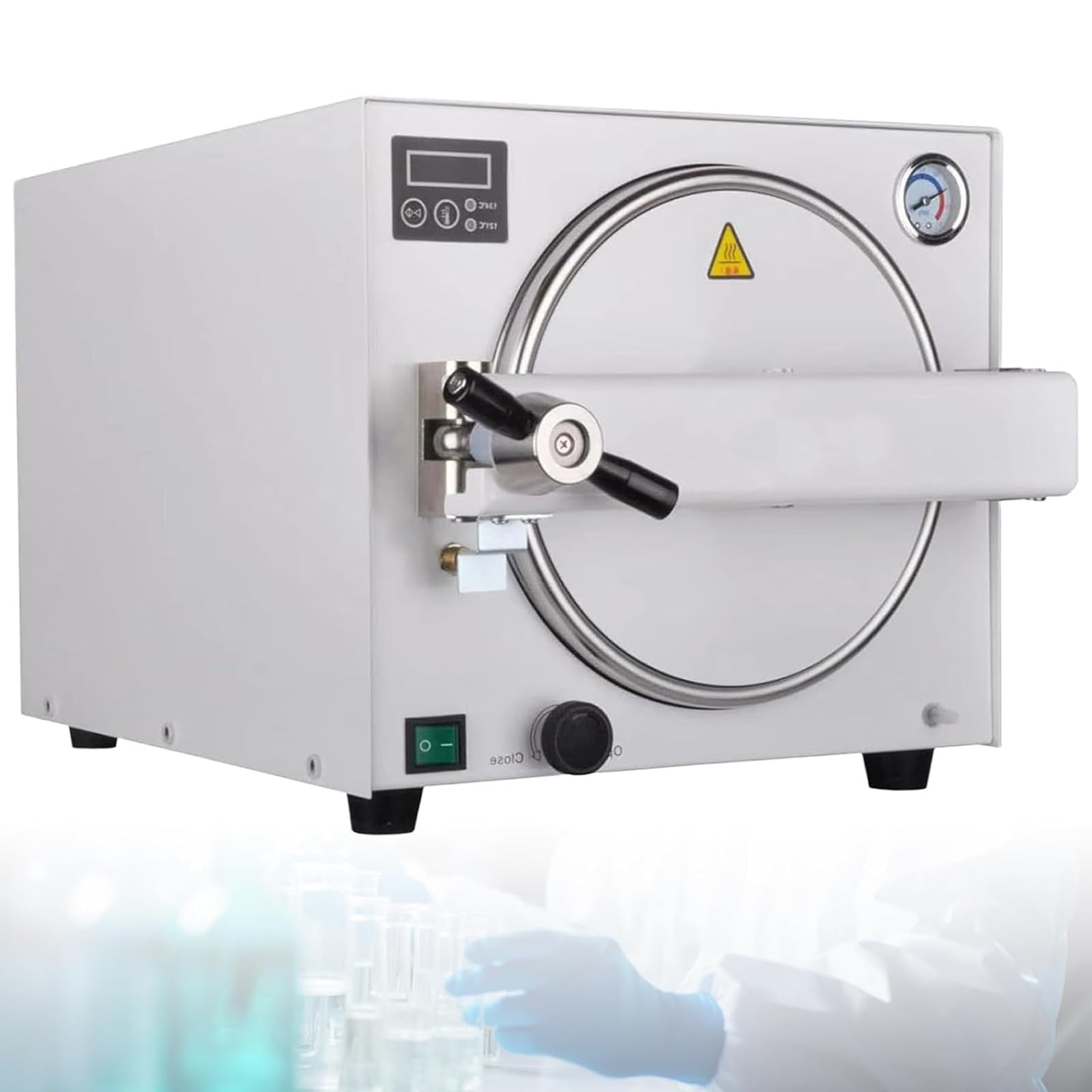 Attrezzatura da Laboratorio, Macchina per Scatola A Vapore Ad Alta Pressione da 18 Litri con Display Digitale A LED, Prodotti per La Pulizia Professionale in Acciaio Inossidabile