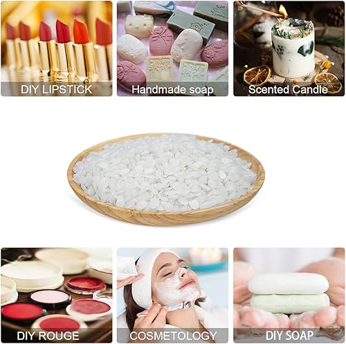 Miniatura 5 de Pellets de cera de abejas de 2 libras, color blanco, puro, pastillas de cera de abejas, triple filtrado, ideal para proyectos de bricolaje, bálsamos