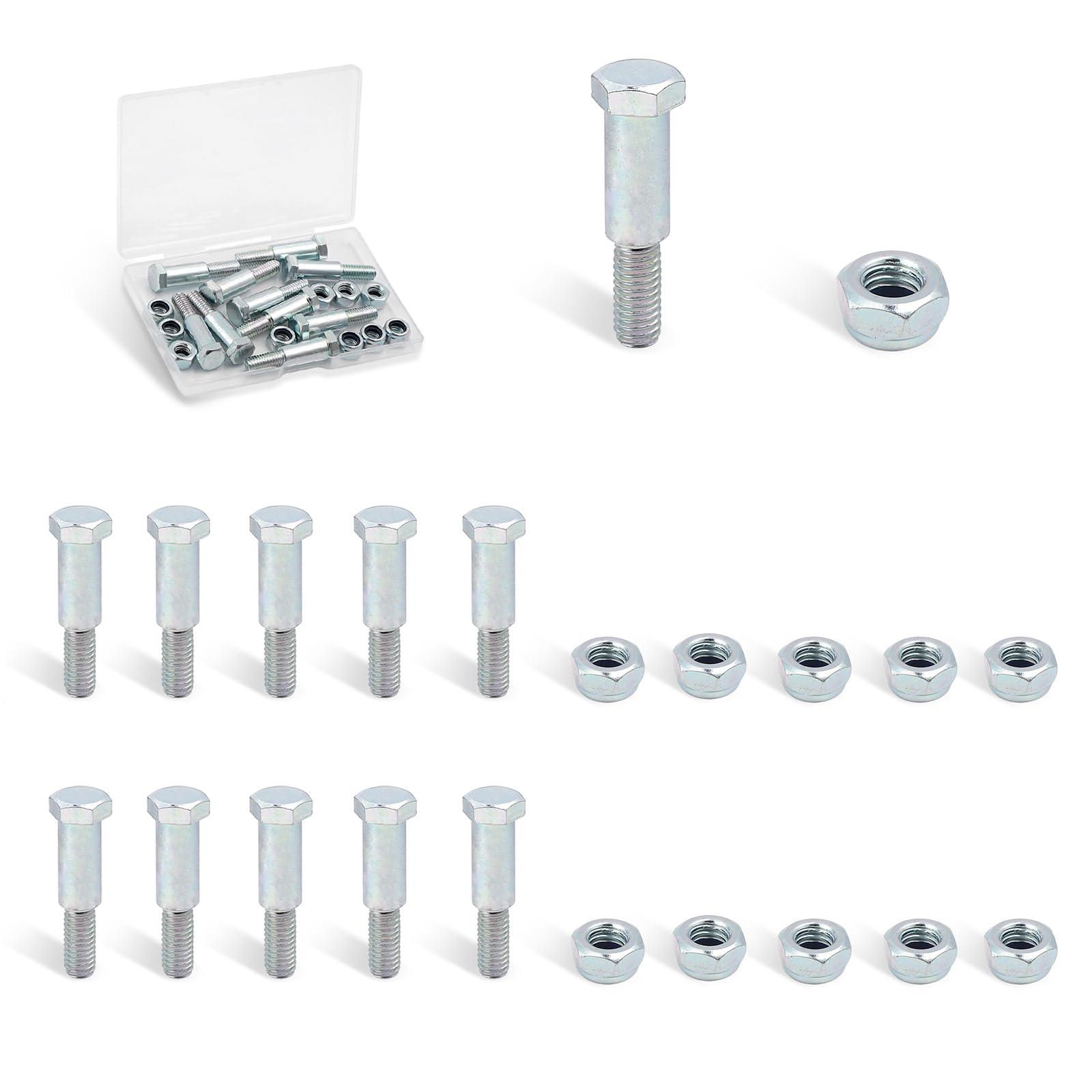 Motorcycle Handlebar Lever Pivot Bolt in Low Carbon Steel Material,M10 Hex Head,M6 Threading,Overall Lenght 36mm,Compatibel with 25mm Handlebar Clutch Levers-image-35