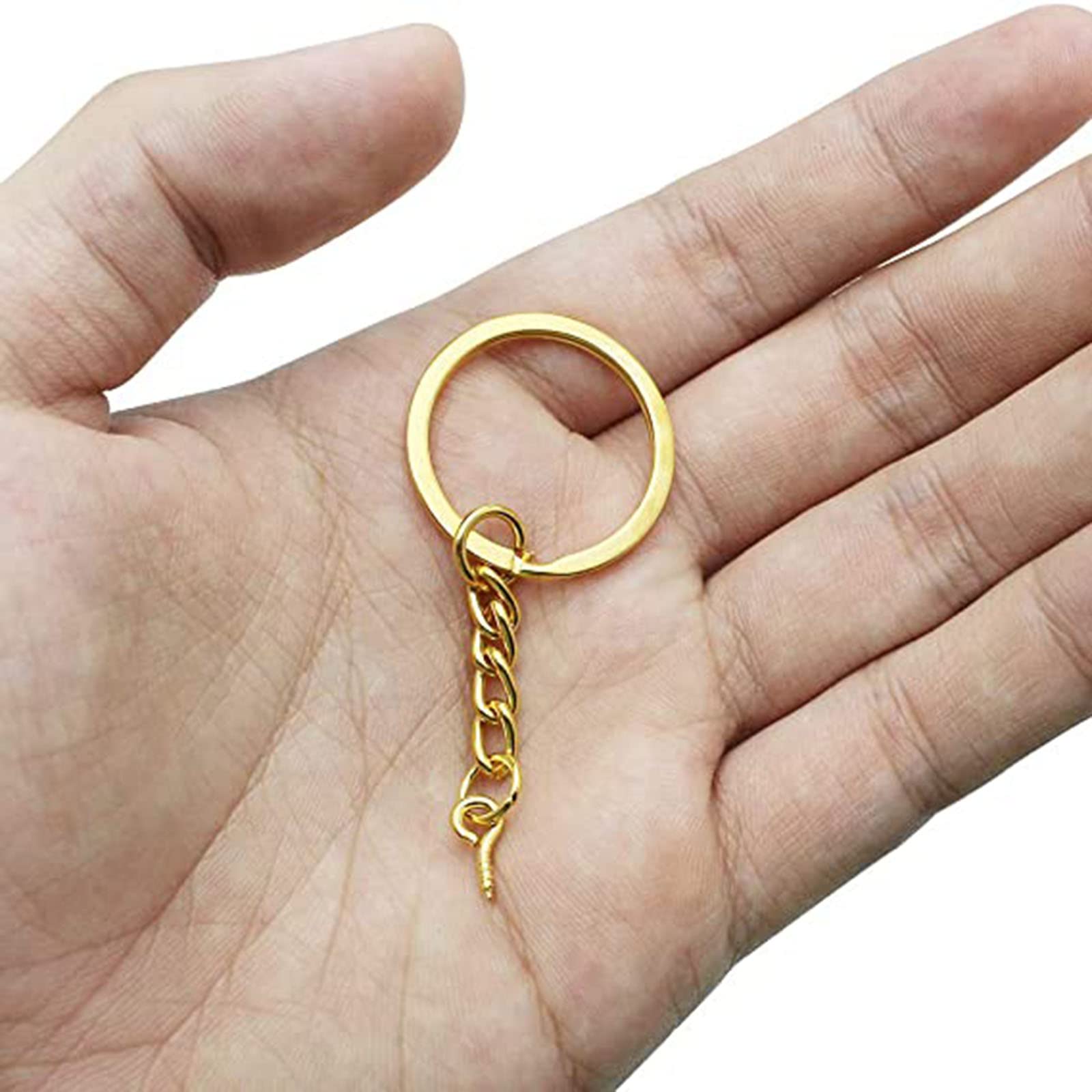 Eujgoov Sleutelhangers, Metalen Gouden Sleutelhanger voor op Reis, 100