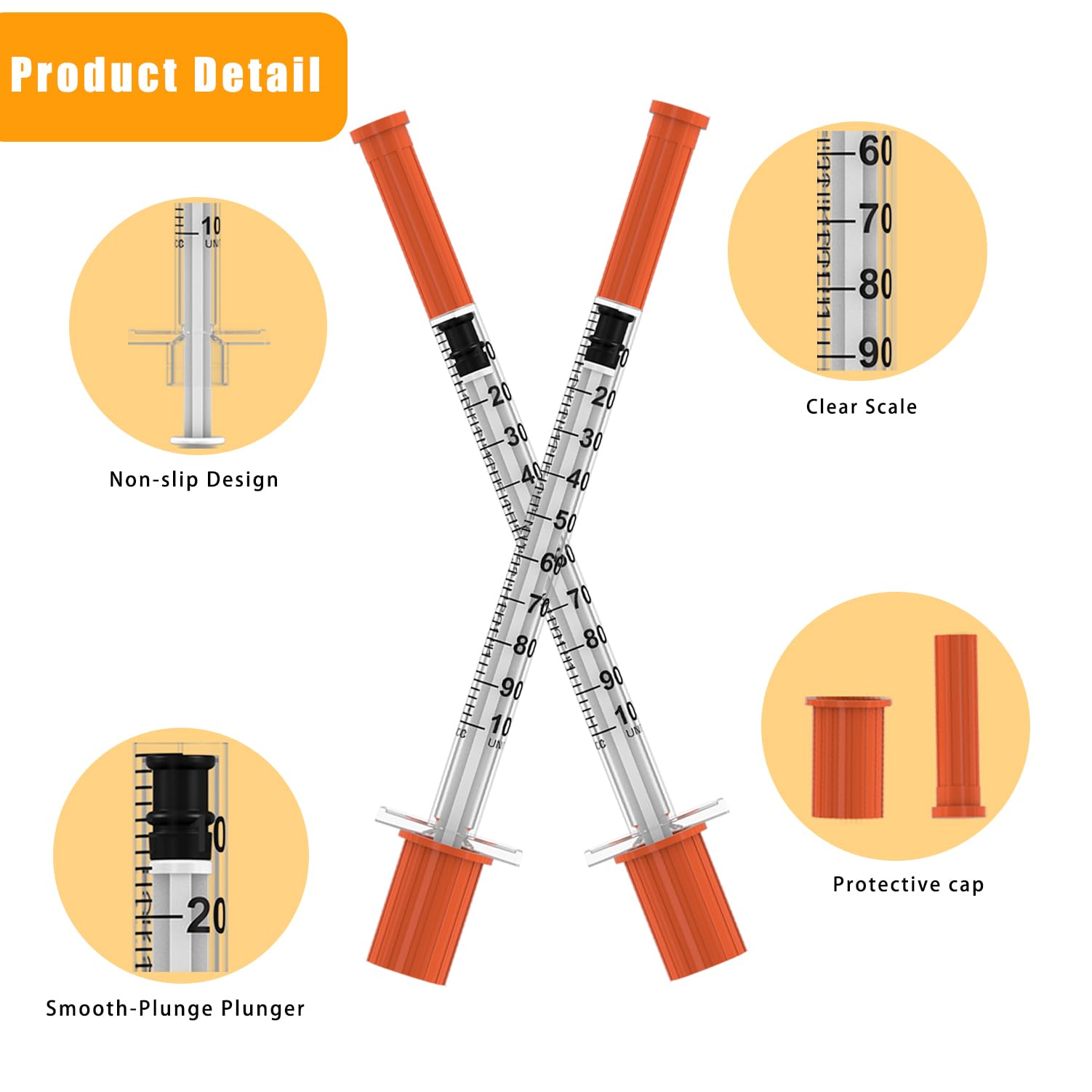 U-100 Disposable Syringes with Needle,1ml/cc,30G 5/16" (8mm), Individually Wrapped – 100 Pack| Lab Supplies — Amazon image 5