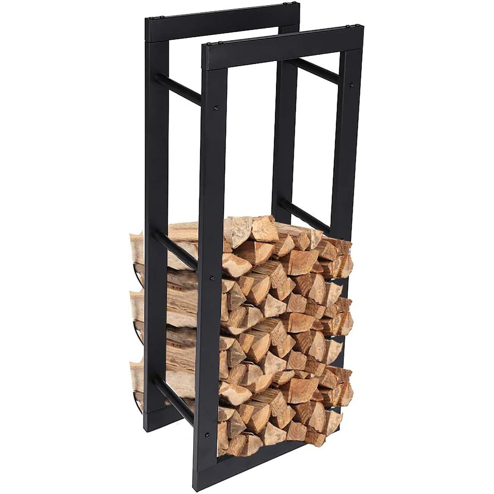 Portalegna Alto in Metallo, Scaffale Legnaia da Esterno, Porta Legna da Ardere, Supporto Extra Large per Camino, Soluzione Ergonomica per Giardino e Cantina,A,150×60cm