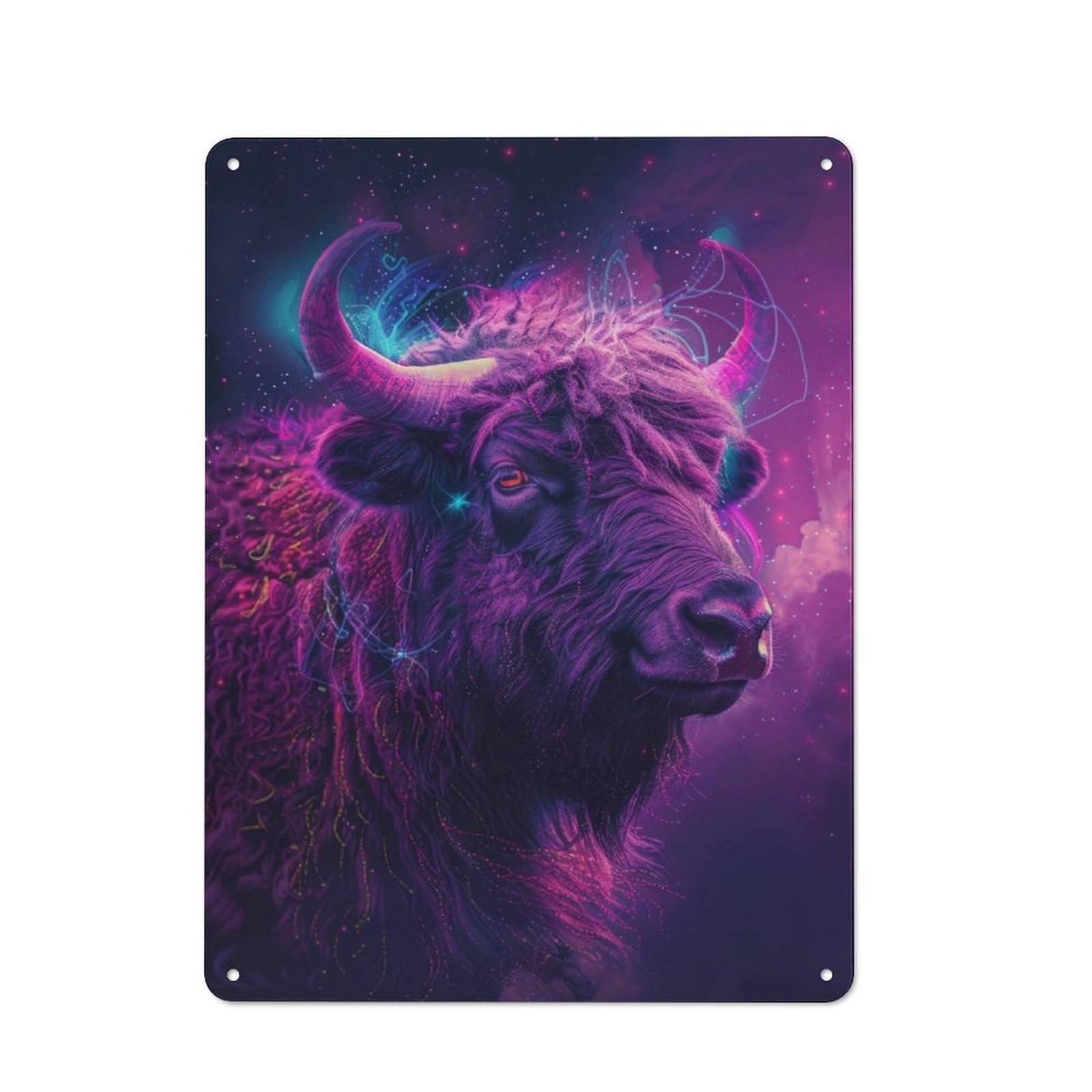 Junmoney Animal Space Metal Plaque 40X30cm With For Workshop Wall, Retro Decor, For Garage, Workshop And Man Cave Decoration