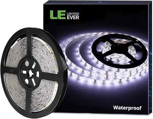 LED Streifen 12V Selbstklebend  IP65 Wasserfest Leiste mit 300 StA ck 2835 LEDs  6000 Kelvin 1200 Lumen KaltweiAY Flexibel DIY LED Band fA r Innen Heim KA che usw 