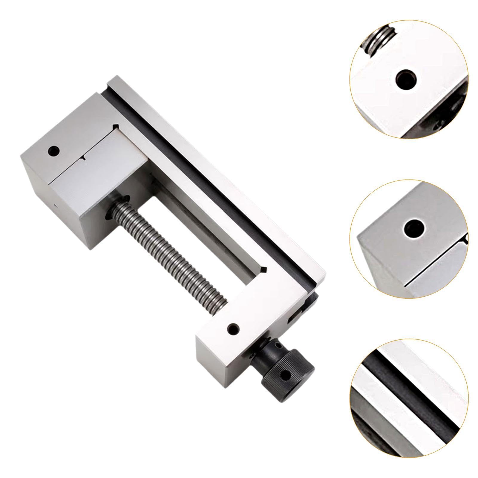 Qianly Tornillo de Banco de Ángulo Recto Mordaza Fija de Mano de Acero Resistente para Trabajos de Sujeción y Fresado Función Portátil Adecuada para, 150x50x50mm