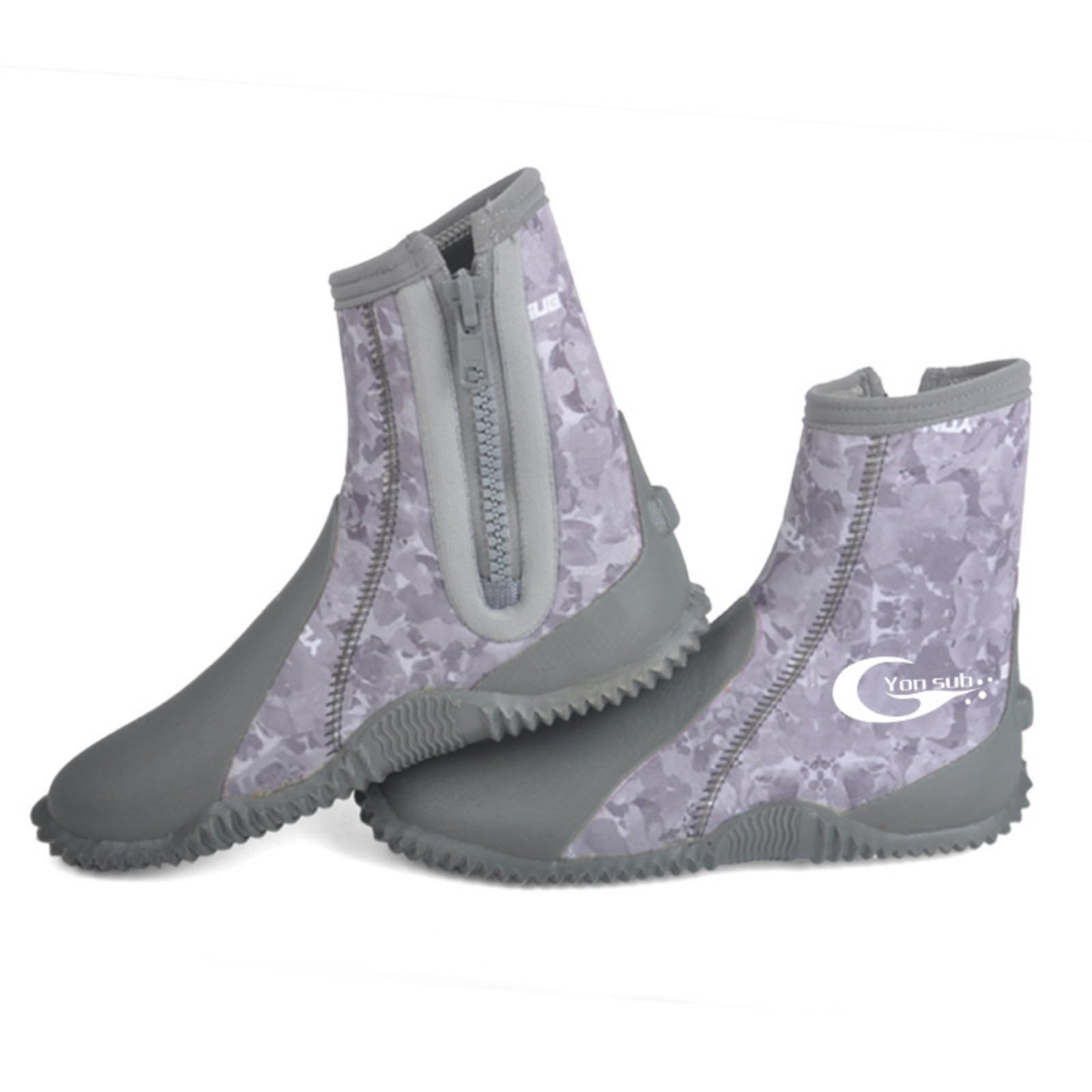 TISHITA Stivali da Immersione Impermeabili Calzari Sub Neoprene Scarpe Acquatiche Stivaletti Termici Antiscivolo Materiale Neoprene 5mm con Suola in Gomma, 迷彩026, Numeric_33 | Antiscivolo, Calzari da Sub con Suola, Termici, per Snorkeling, Subacquei, Pesc