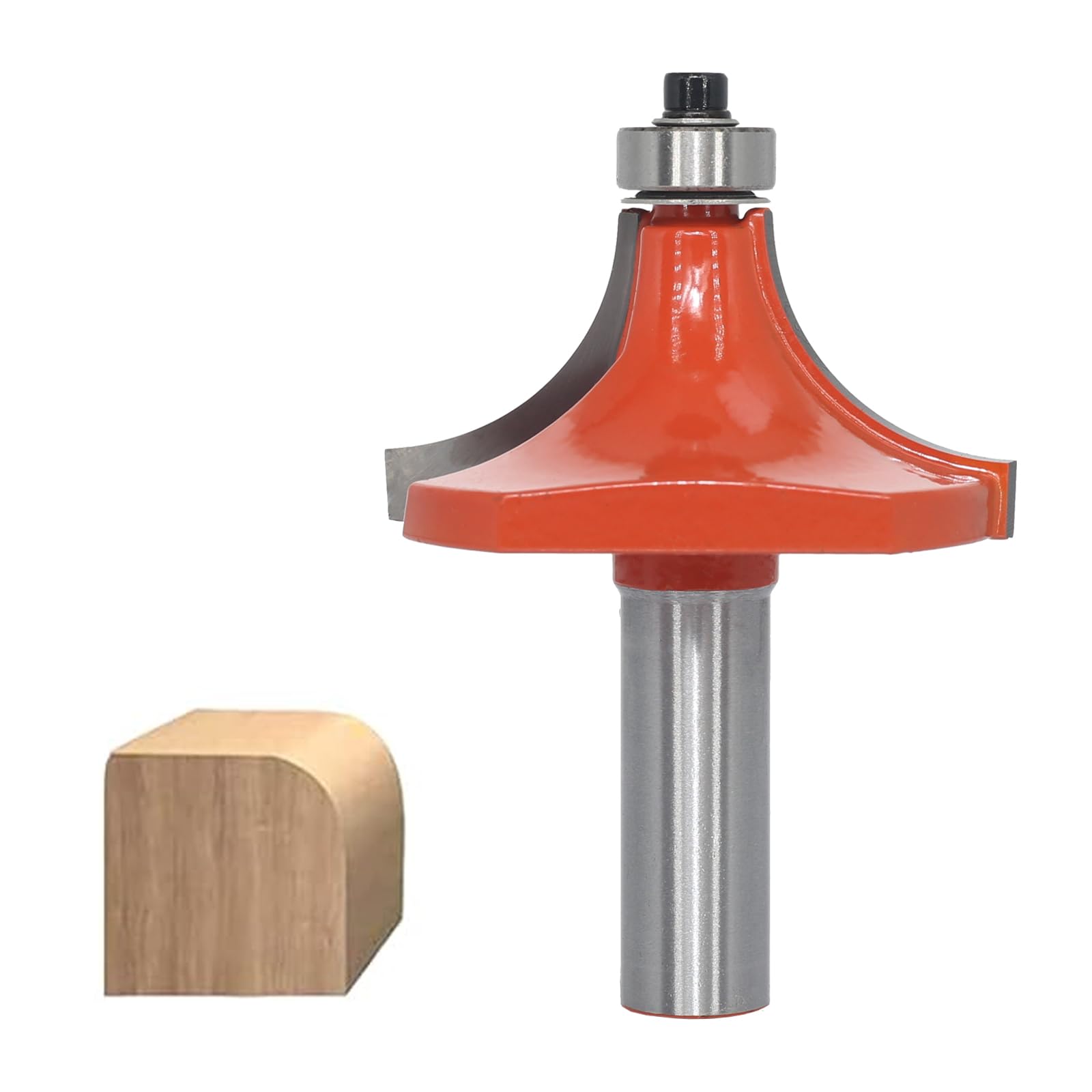 AKYLIN Rounding Cutter 12 mm Shank, Radius 19 mm, Round Cutter for Router with Ball Bearings, Rounding Cutter for Woodworking, Edge Cutter Radius Cutter Wood Cutter