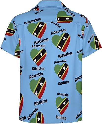 Miniatura 4 de Camisas casuales de manga corta con cuello cubano y botones para hombre de San Cristóbal y Nevis