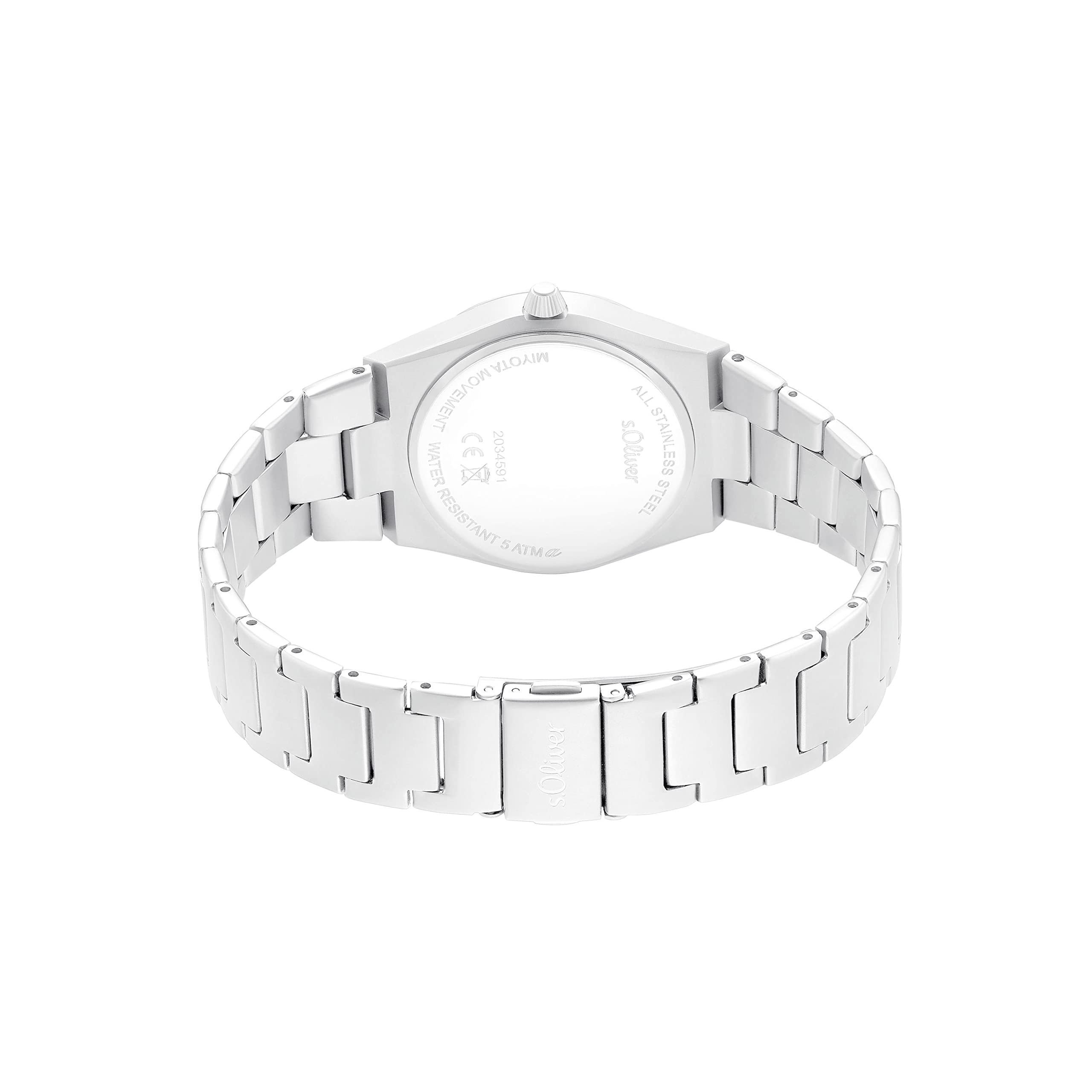 s.Oliver Armbanduhr Damen Quarzuhr Analog, mit Edelstahl Armband, Wasserdicht, Kommt in Uhren Geschenk Box