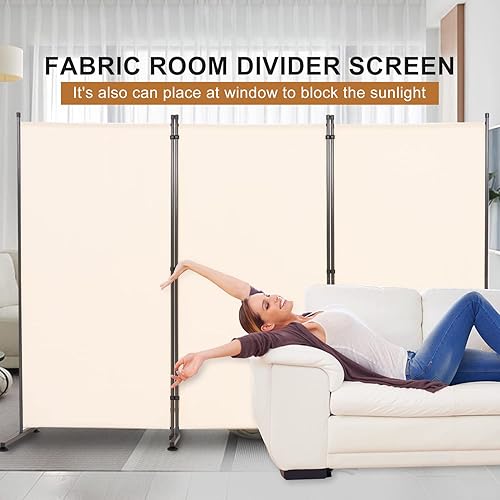 Miniatura 3 de Divisor de habitación de 6 pies de pantallas plegables de privacidad, 3 paneles divisores de habitación con diseño independiente, divisor de pared