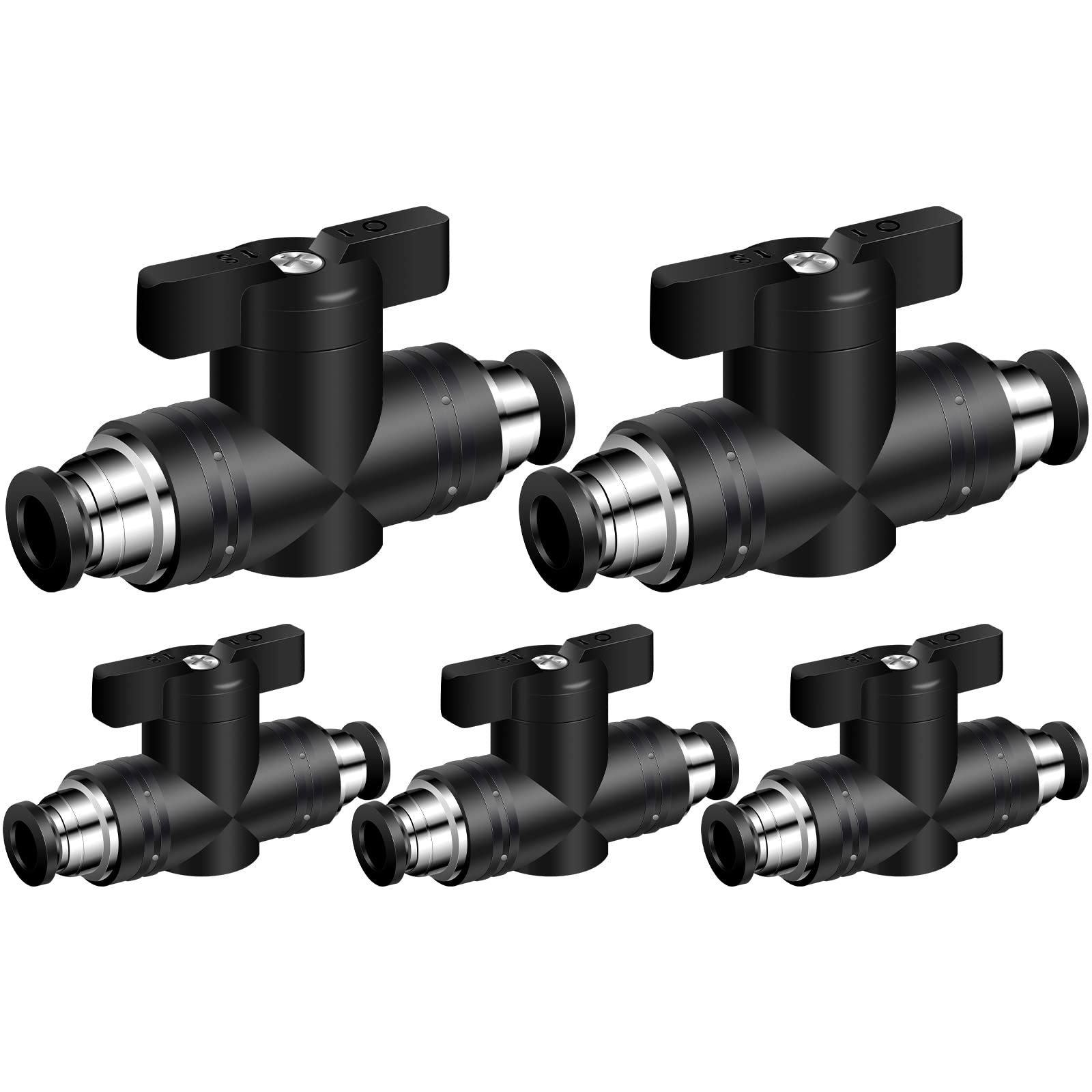 Buy Pneumatic Ball Valve, 5 Pieces Pneumatic Push Connect Fittings, 1/4