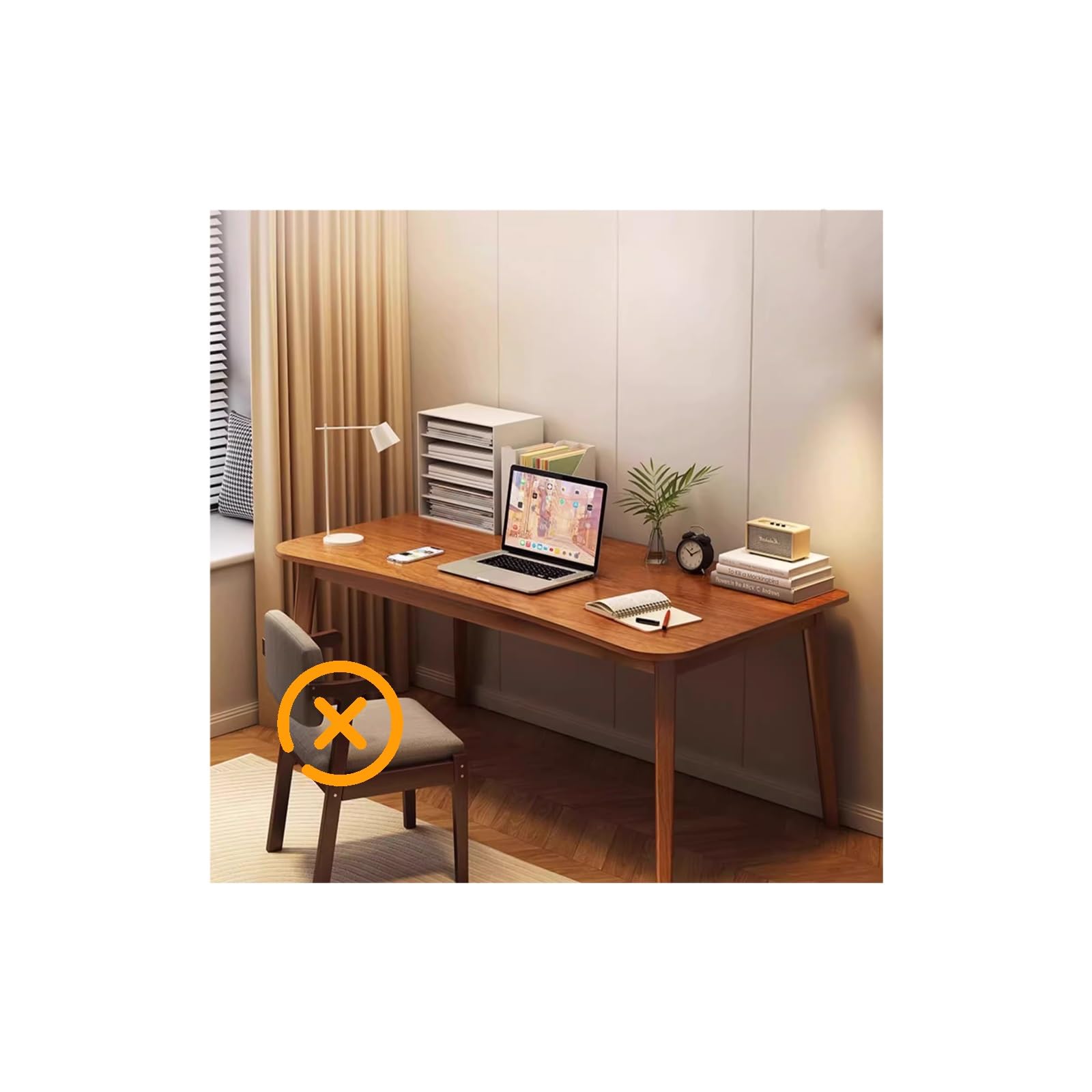 Bureau d'ordinateur en noyer 100x60 cm table de jeu et d'étude moderne pour chambre
