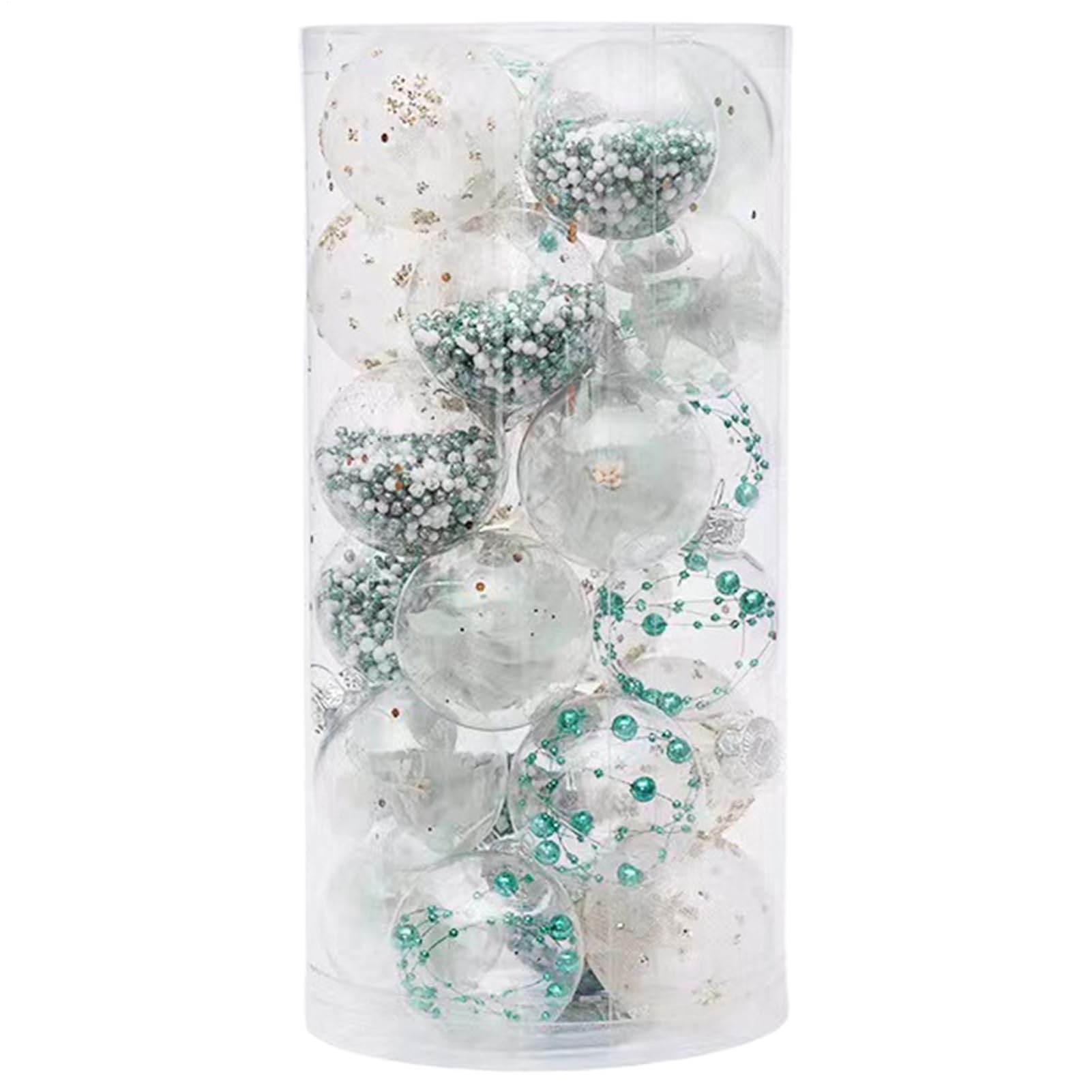 Boules de Noël transparentes suspendre déco fête maison pack de 24