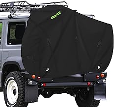 Bicycle Tarpaulin for 2-3 Bicycles Motorhome Bicycle Protective Cover Bicycle Carrier Rear Carrier E-bikes Bicycle Cover 600D Oxford Tear Resistance, Black (210 x 110 x 110 cm)