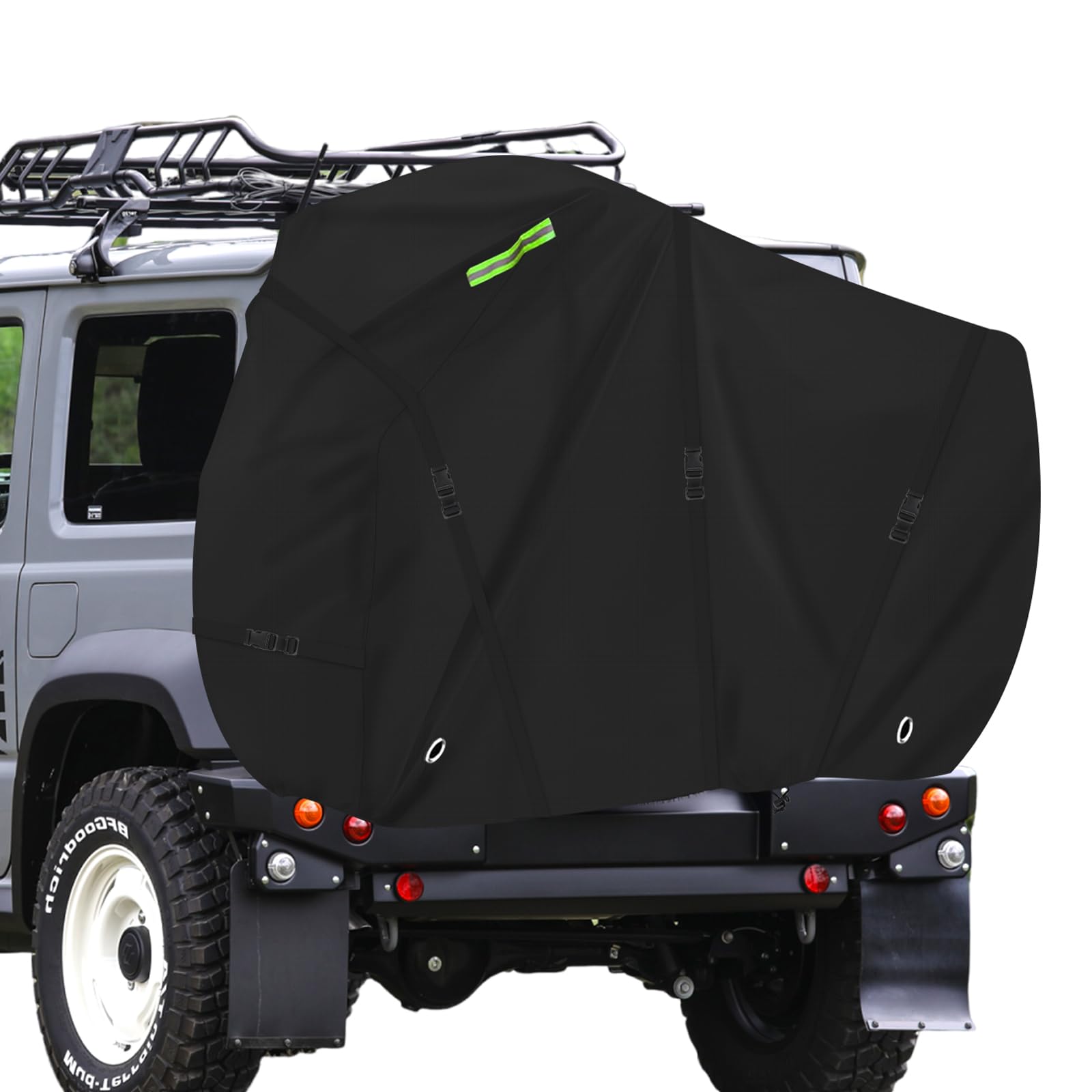 Housse pour porte 3 vélos,housses de protection porte-vélo arrière camping car, résistance à la déchirure Oxford 600D, noir (210*110*110CM)