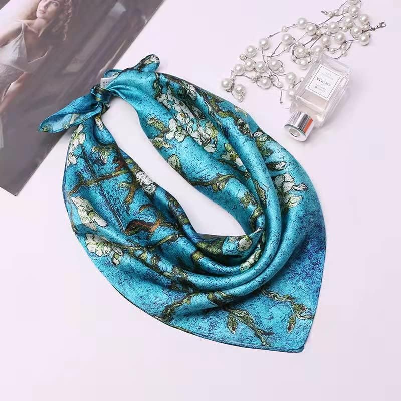 ANDANTINO 100% Silk Scarf 43" Large Square Lightweight Headscarf& Shawl–Women Hair Wraps-With Gift Packed - Image 6