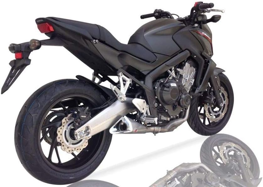IXIL 070-656B-4 IXIL X55 completesystem, stainless steel, black, HON CB 650 F/CBR 650 F, 14-, E-mark, with catalyst, Euro 3+4