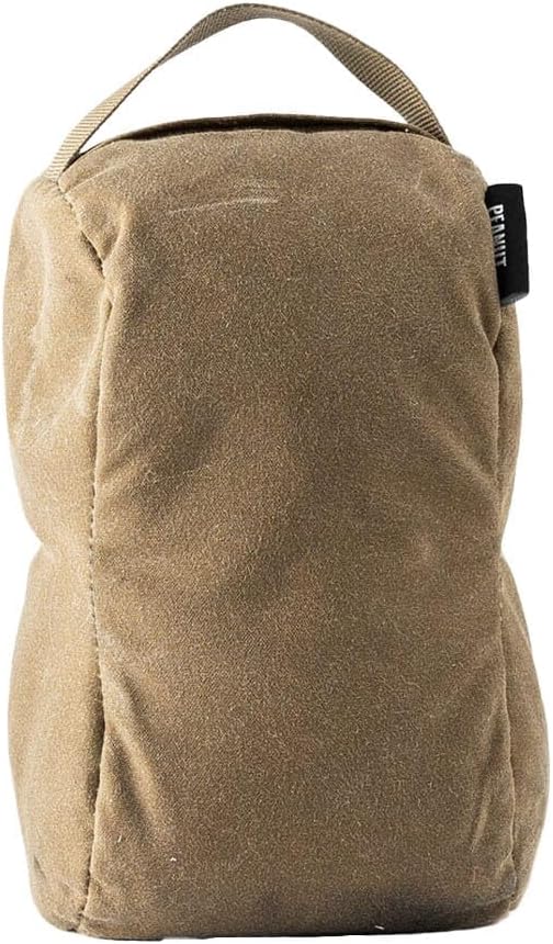 MDT Peanut Shooting Bag, Waxed Canvas, Spex-Lite Fill, Long Narrow Profile, Stable Shooting Support, Grulla (109111-GRU)