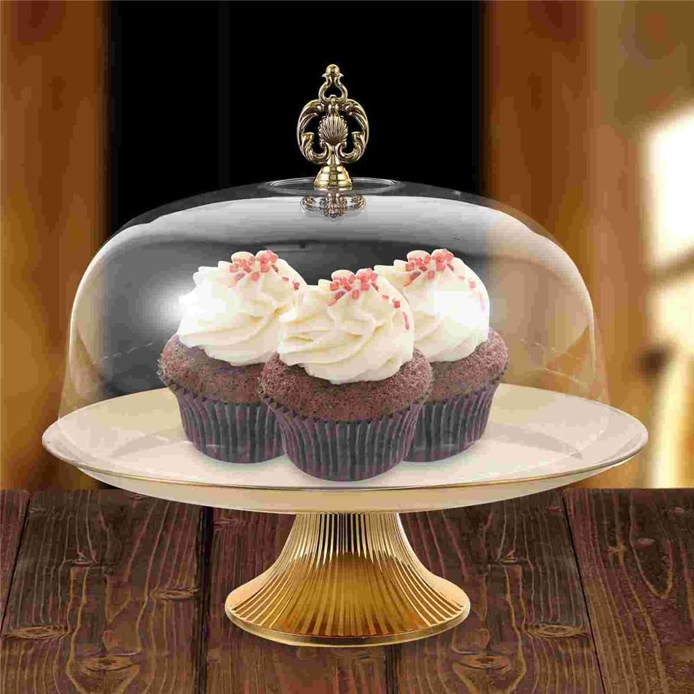 Présentoir à Gâteau Présentoir à gâteaux avec dôme, plateau à desserts de mariage, grand présentoir à gâteaux, plateau de service multifonctionnel de 12 pouces for la décoration et l'organisateur Stan