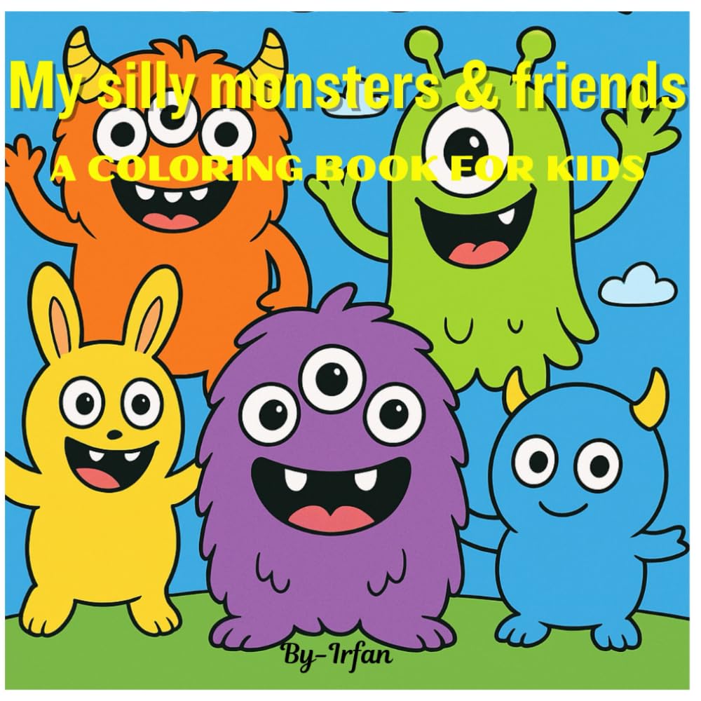 My silly monsters and friends: A coloring book for kids