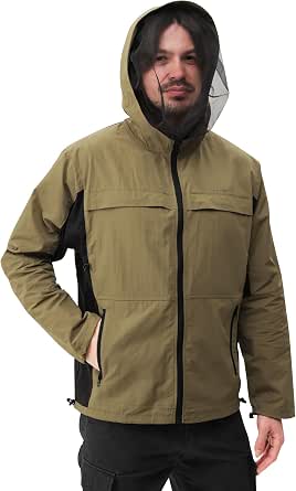 Mosquito Jacket with Ice Packs, Zipper Bug-Proof Shirt, Durable Mosquito Net Suit Proof Clothing for Garden Hiking