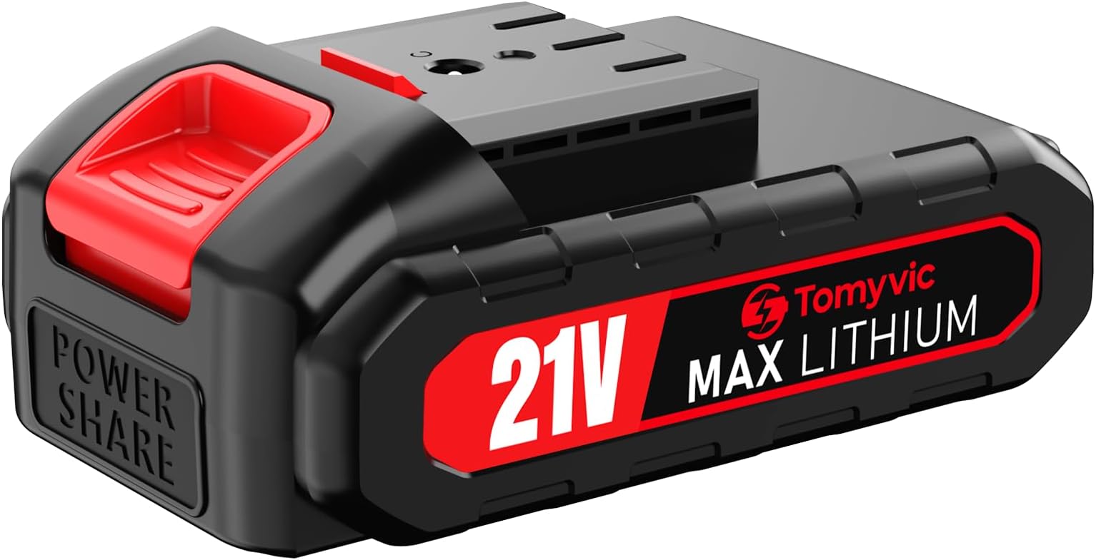 Tomyvic 21V Battery for Model TY-601 TY-602 TY-603 TY-JX-902, Replacement Accessories for Electric 6 Inch Mini Chainsaw (Only Battery)