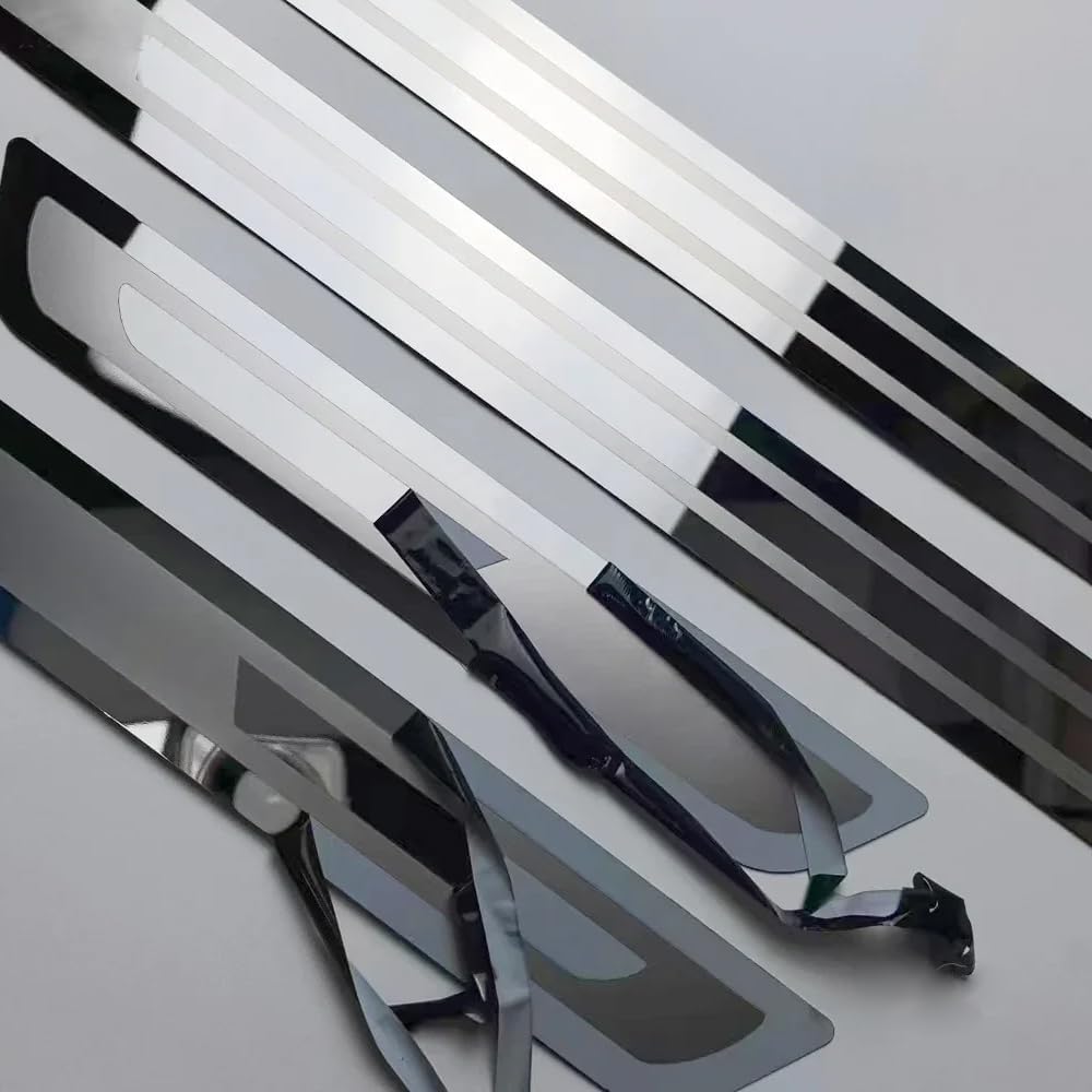 4pcs Stainless Steel Door Sill Protectors for Jeep Compass 2017 2018-2021 2022 2023 2024, Auto Entry Guard Scuff Plate Kit Car Step Cover