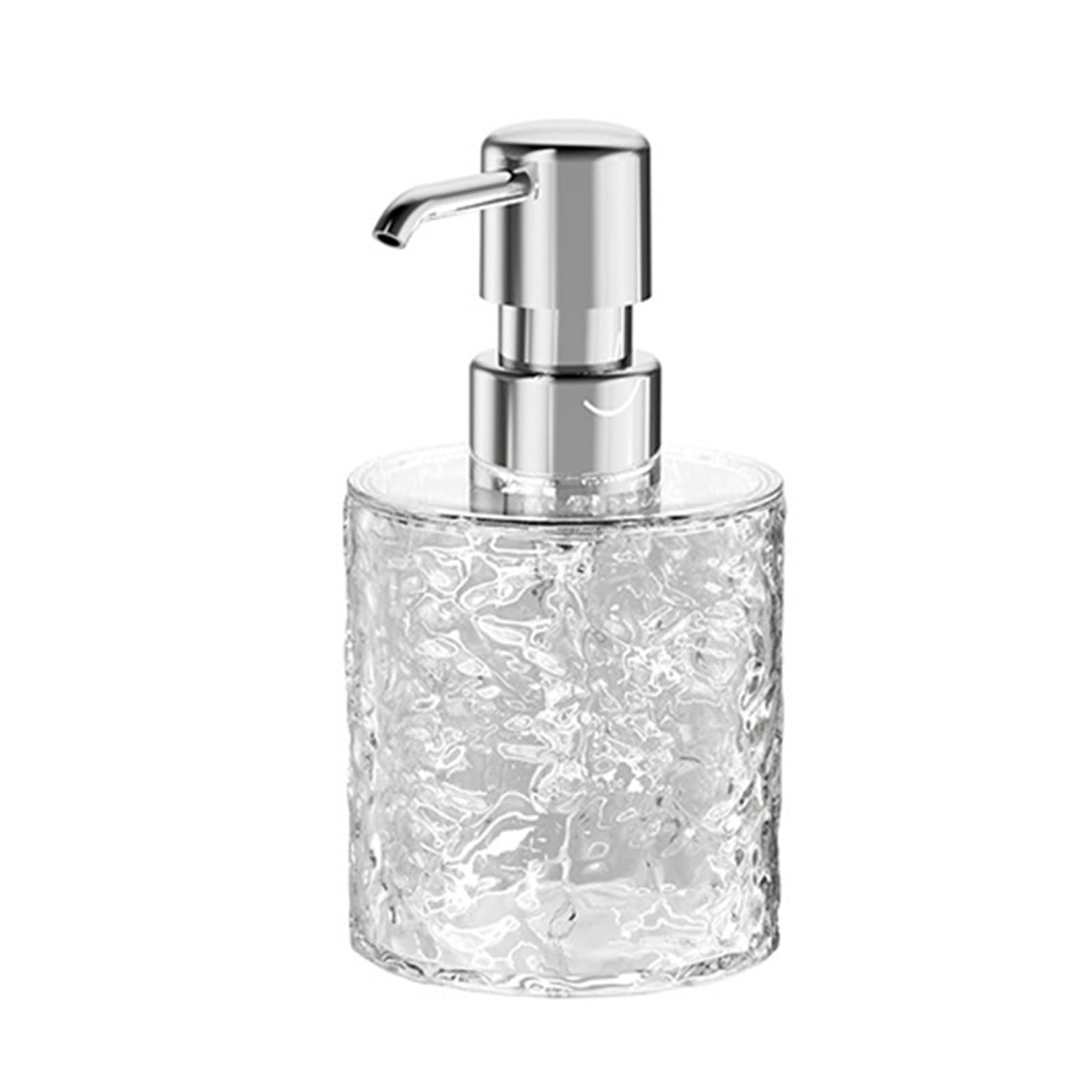 XISAOK Crystal Soap Dispenser Refillable Liquid Hand Soap Dish Soap Dispensers for Bathroom Counter Kitchen Sink