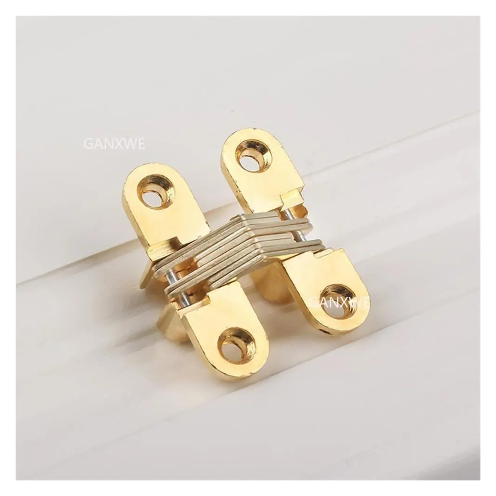 Charnière invisible pliante dorée 8x42mm en acier inoxydable pour meuble