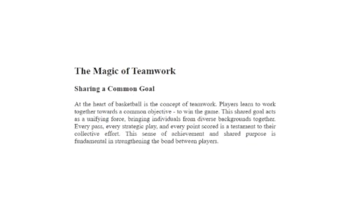 Strengthening Team Spirit: How Basketball Fosters Unbreakable Bonds Among Players – vue 3