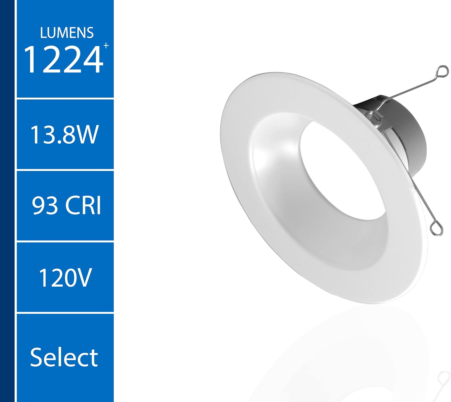 DLR56(v6) 5/6-inch White 1200 Lumen Selectable Recessed LED Downlight (12 Pack) (DLR56612120SWH-12PK)