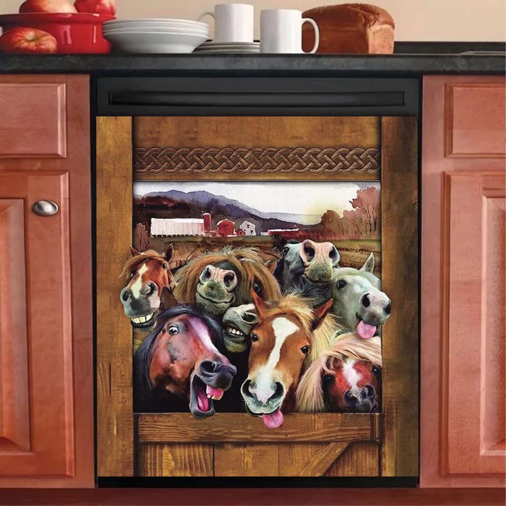 【サイズ】 Dishwasher Cover Farm Cow Kitchen Decorative