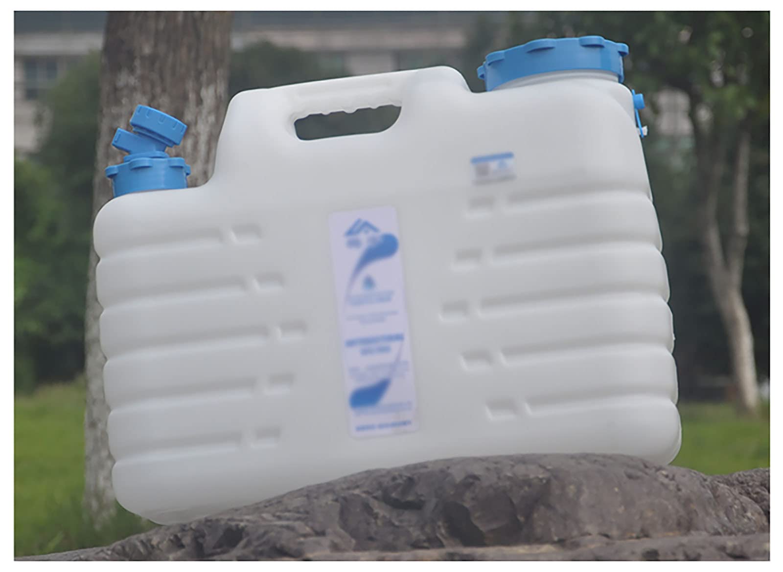 Tragbarer Wassertank (18,5 l, 25 l, 31 l) mit Zapfhahn, Kunststoffbehälter mit Zapfhahn, quadratischer Wassertank