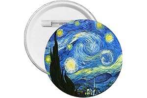 Lovely Watercolor 12 Pcs Button Pins Round Brooch Pin, Valentine's Day Pink...