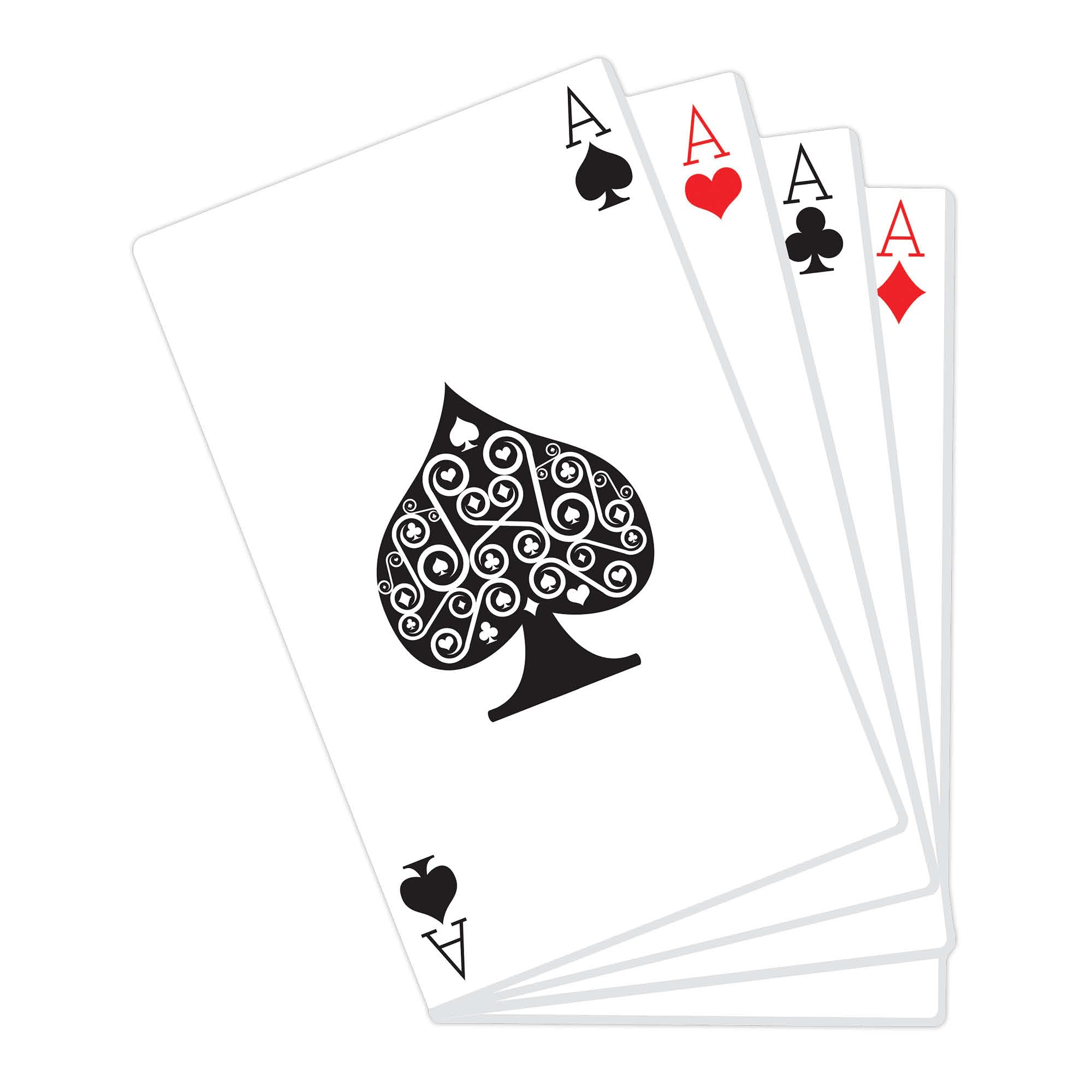 Star Cutouts Cut Out of Hand of Playing Cards