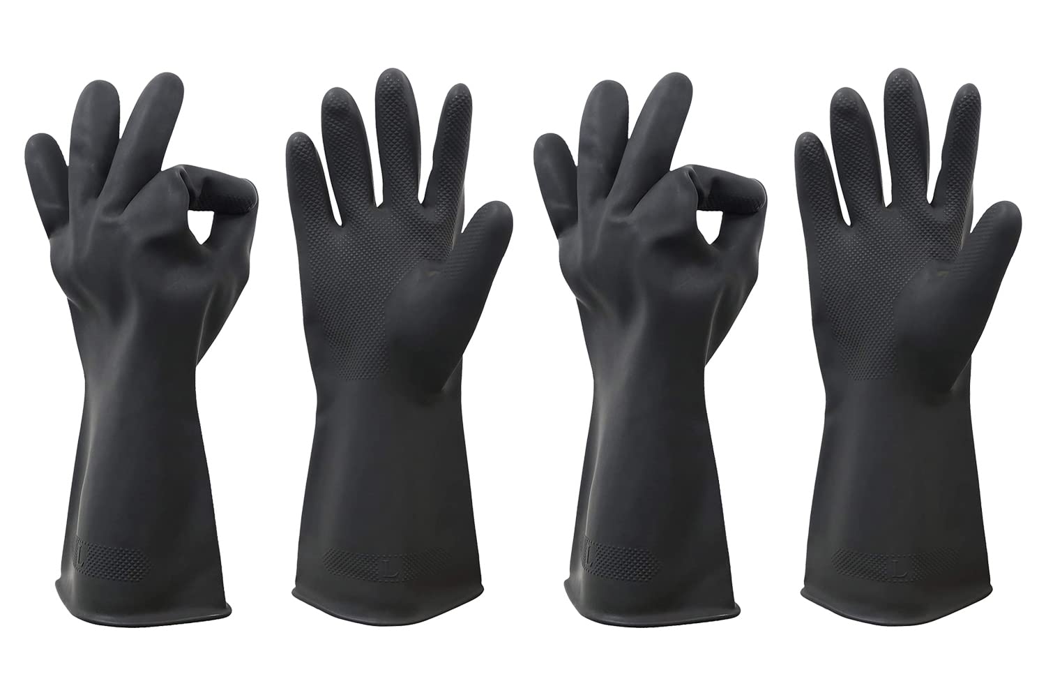 TruVeli 2 Pair Reusable Household Rubber Glove for Kitchen Dishwashing Cleaning Gardening - Black (B09T3KVW82) Amazon Price History, Amazon Price Tracker