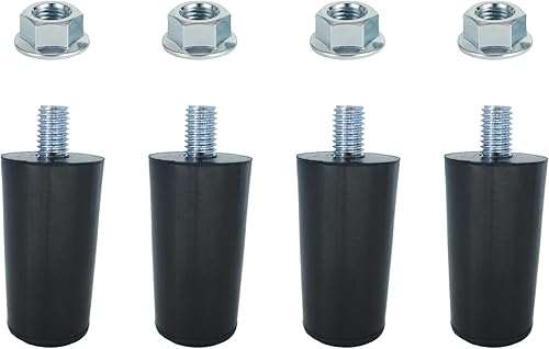 Pie estabilizador largo para plancha de mesa Blackstone de 17 y 22 pulgadas, pies de goma y tuerca para piezas de repuesto de parrilla Blackstone